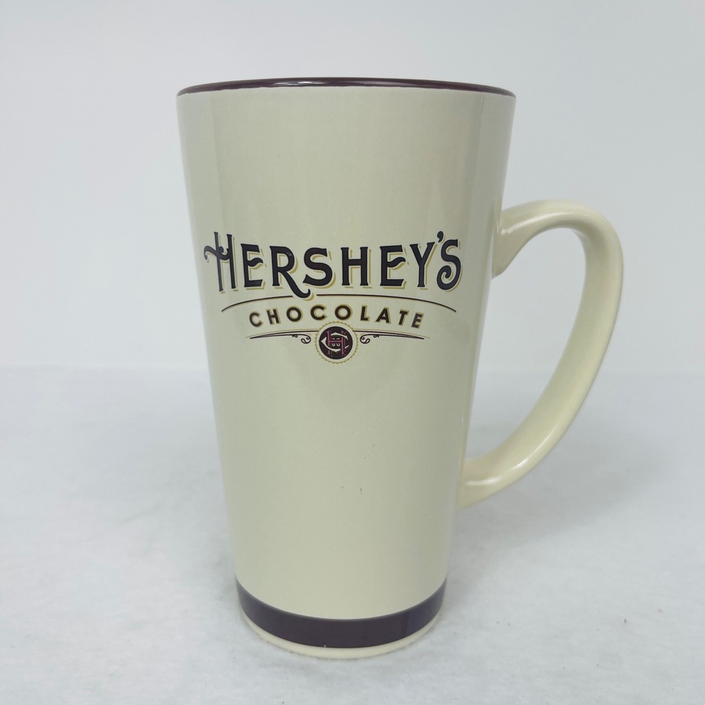 Galerie Hershey's Chocolate Latte Mug Cream Brown Vintage Style Ceramic Cup